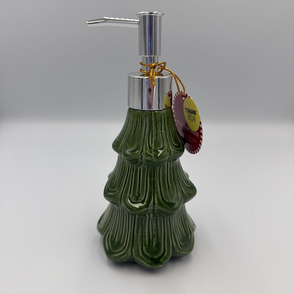 New Christmas Tree Soap Lotion Dispenser Green Tree Cute Bathroom Kitchen Decor